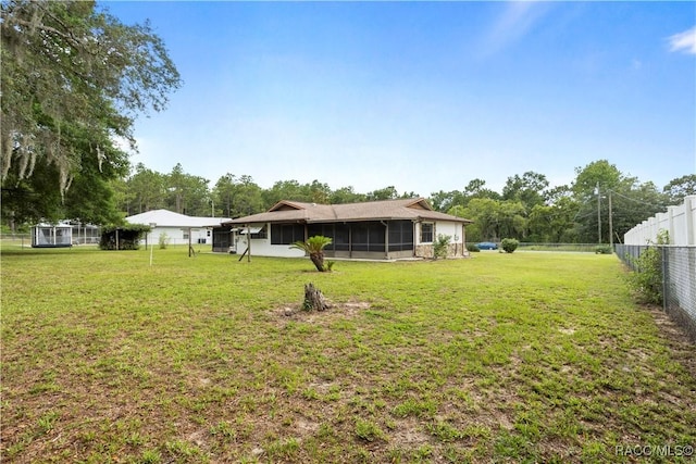 5761 S Eaton Ter, Inverness, FL 34452 - view of yard with a sunroom