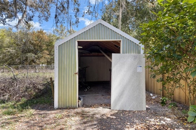 383 S Rooks Ave, Inverness, FL 34453 - view of shed featuring fence