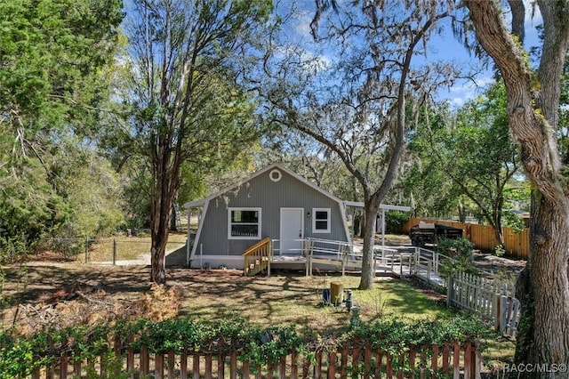 383 S Rooks Ave, Inverness, FL 34453 - view of front of property featuring fence
