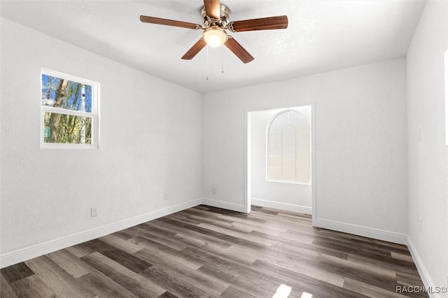 383 S Rooks Ave, Inverness, FL 34453 - empty room featuring baseboards, ceiling fan, and wood finished floors