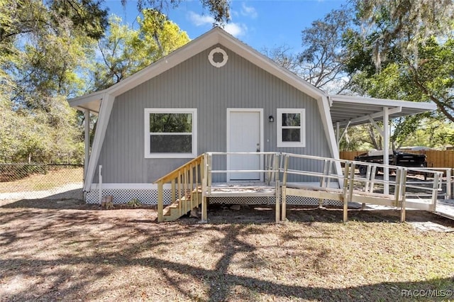 383 S Rooks Ave, Inverness, FL 34453 - view of front of property with fence
