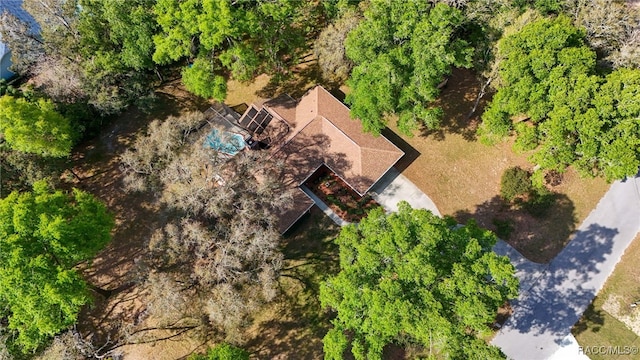 826 E Gaines Ln, Hernando, FL 34442 - view of front facade with a garage, a chimney, a front lawn, and concrete driveway
