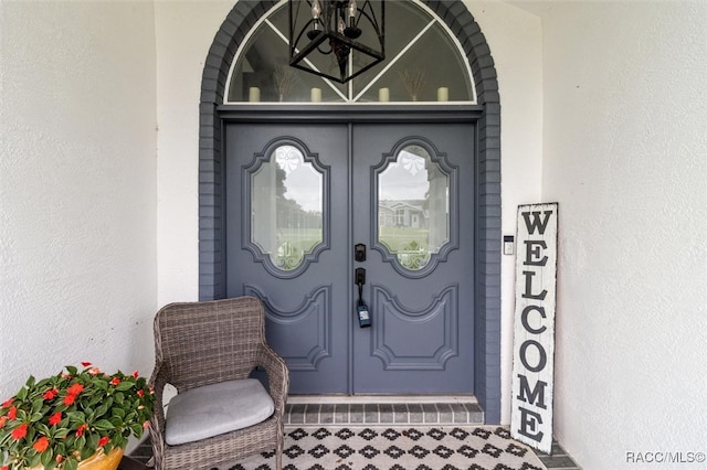 view of doorway to property