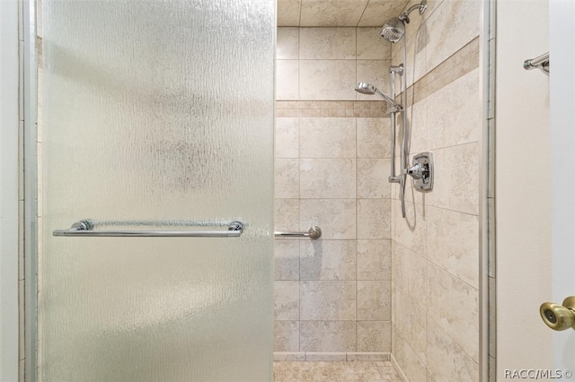 bathroom featuring an enclosed shower