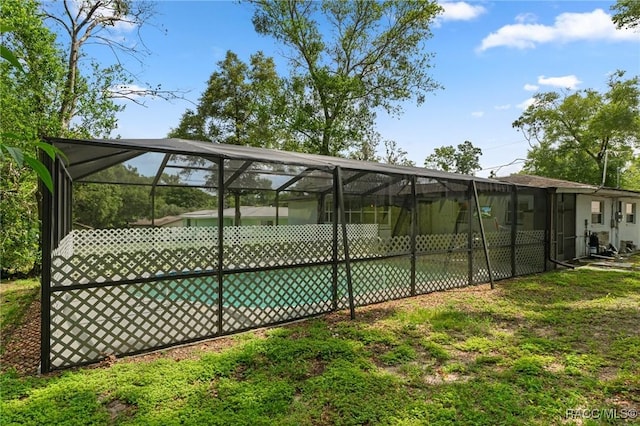 833 Maple Ave, Inverness, FL 34452 - view of swimming pool with a lanai