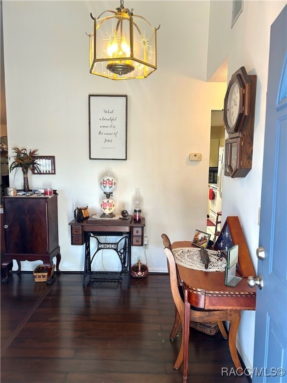 dining room featuring dark hardwood / wood-style floors