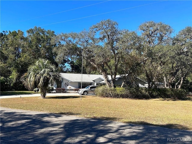 view of front of house with a front yard