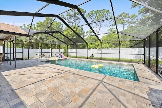 3085 Greynolds Ave, Spring Hill, FL 34608 - view of pool with a patio, a fenced backyard, and glass enclosure