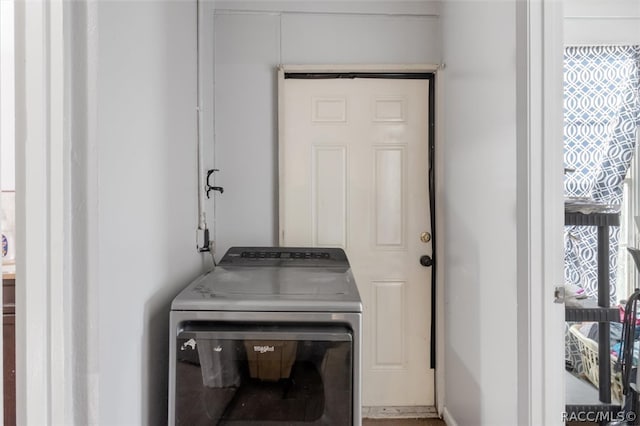 washroom featuring washer / dryer