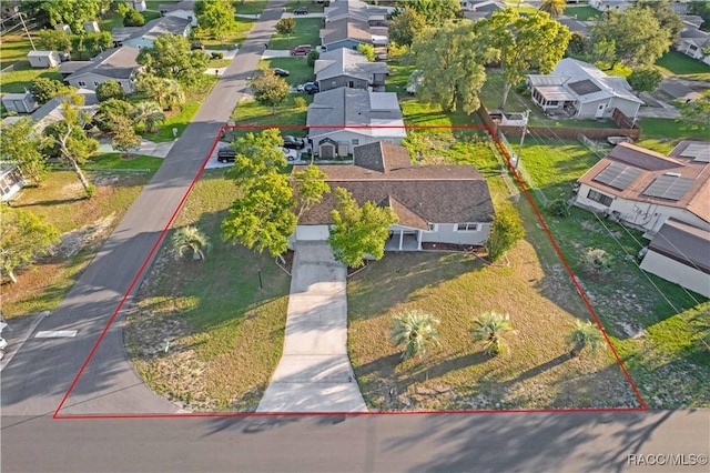 28 Truman Blvd, Beverly Hills, FL 34465 - aerial perspective of suburban area with property boundaries highlighted