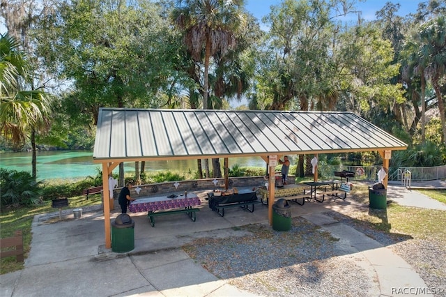 surrounding community with a gazebo