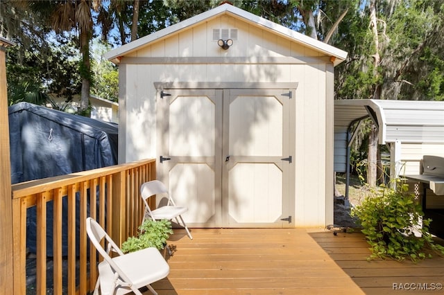 view of outbuilding