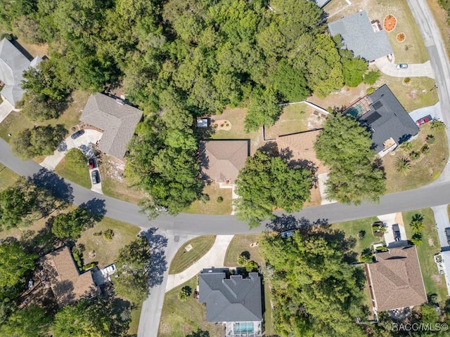 aerial view featuring a residential view