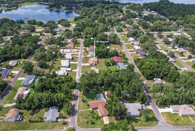 732 Wharton Ter, Inverness, FL 34450 - view of property location featuring a large body of water and nearby suburban area
