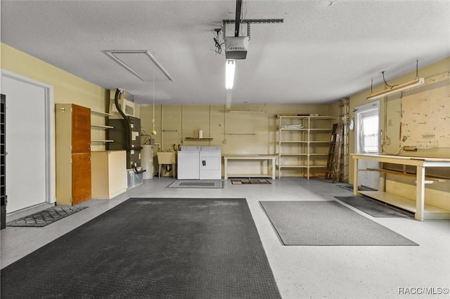 732 Wharton Ter, Inverness, FL 34450 - garage featuring separate washer and dryer and a sink