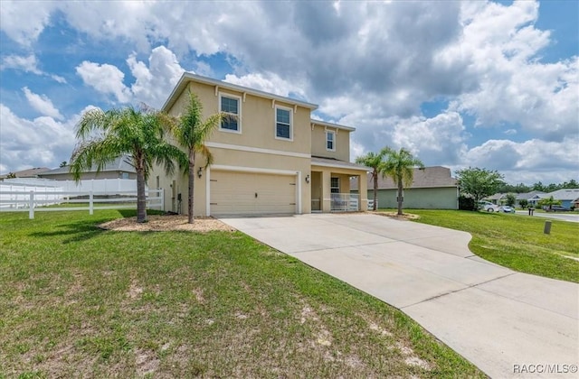 483 W Runyon Loop, Beverly Hills, FL 34465 - traditional home with stucco siding, an attached garage, and concrete driveway