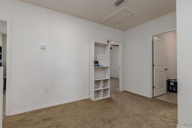 483 W Runyon Loop, Beverly Hills, FL 34465 - unfurnished bedroom with carpet floors, baseboards, and attic access