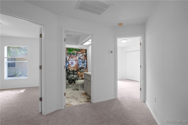 604 Morse St, Inverness, FL 34452 - hallway with carpet and baseboards