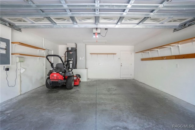 604 Morse St, Inverness, FL 34452 - garage featuring electric panel, heating unit, and a garage door opener