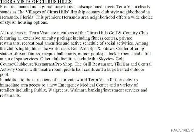 1112 W Diamond Shore Loop Unit 45, Hernando, FL 34442 - view of a document of related text