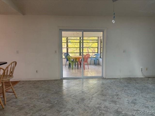 view of unfurnished dining area