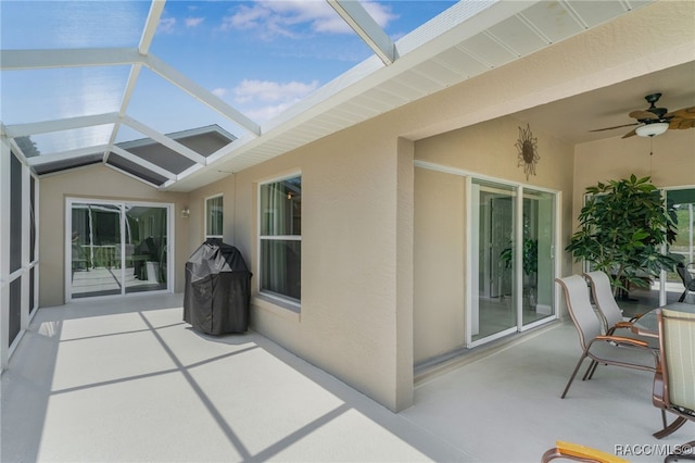 795 W Toucan Loop, Hernando, FL 34442 - view of patio / terrace featuring ceiling fan and a lanai