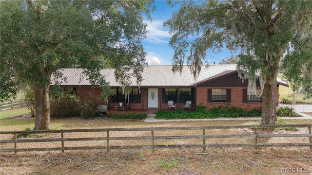 view of ranch-style house