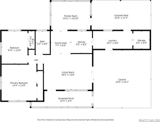 4 S Columbus St, Beverly Hills, FL 34465 - view of property floor plan
