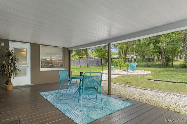 4 S Columbus St, Beverly Hills, FL 34465 - wooden terrace featuring outdoor dining space