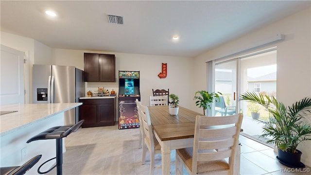 view of tiled dining area