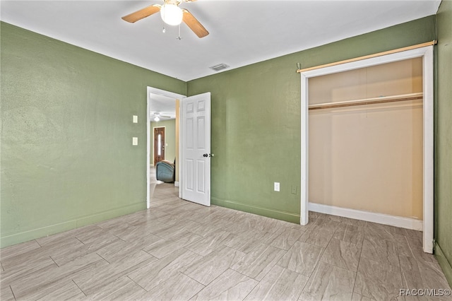 8 S Columbus St, Beverly Hills, FL 34465 - unfurnished bedroom featuring a closet and ceiling fan