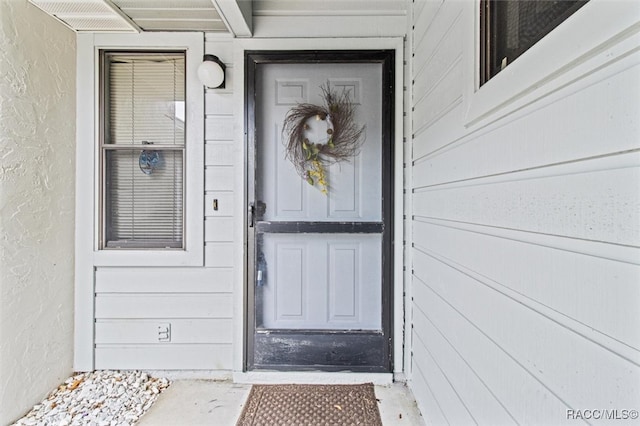 view of doorway to property