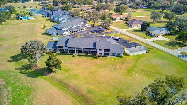 bird's eye view with a residential view