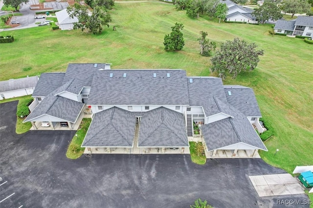 drone / aerial view with a residential view