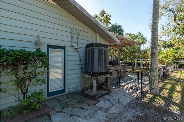 view of patio / terrace featuring a pergola