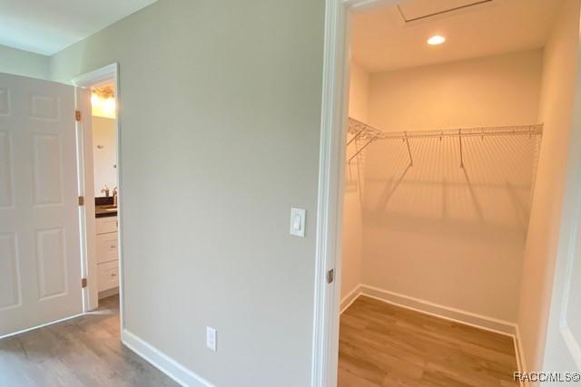 653 E Connecticut Ln, Hernando, FL 34442 - walk in closet with wood finished floors