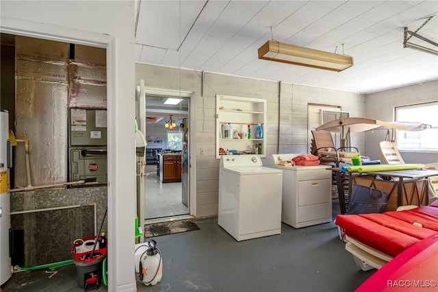 4015 E Parsons Point Rd, Hernando, FL 34442 - basement with washing machine and clothes dryer and wooden ceiling