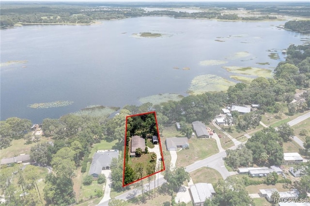 4015 E Parsons Point Rd, Hernando, FL 34442 - aerial view of property's location with a nearby body of water and property parcel outlined