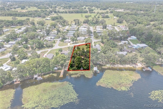 4015 E Parsons Point Rd, Hernando, FL 34442 - aerial view of property and surrounding area with property parcel outlined and a nearby body of water