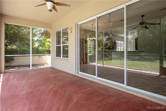 1918 W Crystal Mae Path, Lecanto, FL 34461 - unfurnished sunroom featuring a ceiling fan