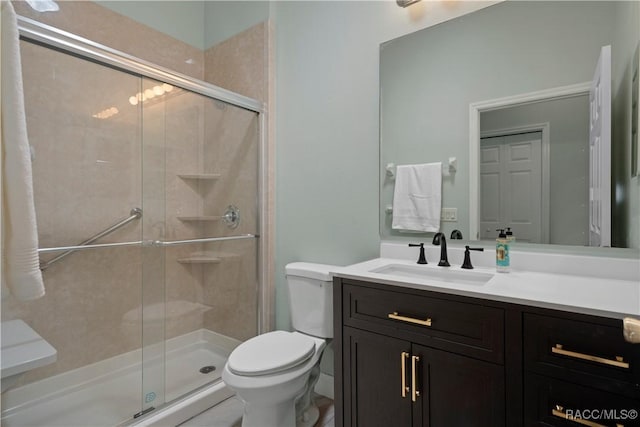 1918 W Crystal Mae Path, Lecanto, FL 34461 - bathroom with vanity, toilet, and a shower stall