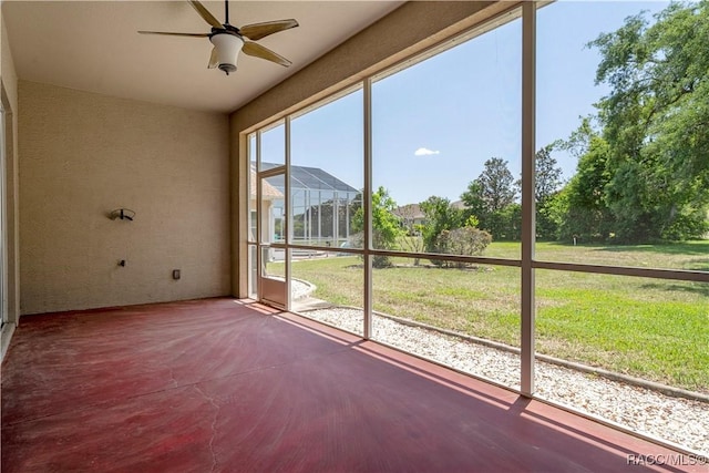 1918 W Crystal Mae Path, Lecanto, FL 34461 - unfurnished sunroom with a ceiling fan