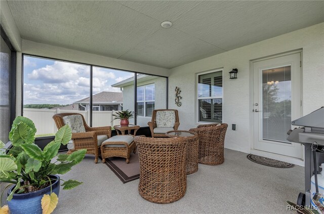 view of sunroom / solarium