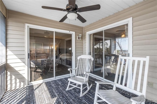 view of sunroom / solarium