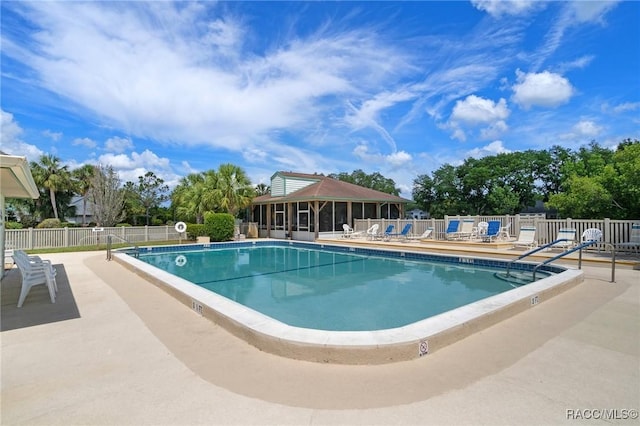 view of pool with a patio