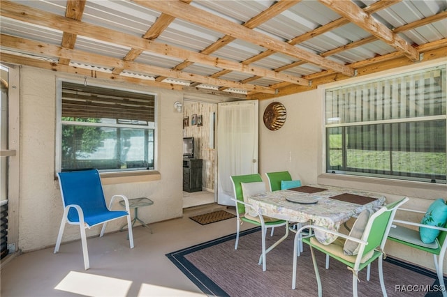 view of patio featuring outdoor dining space