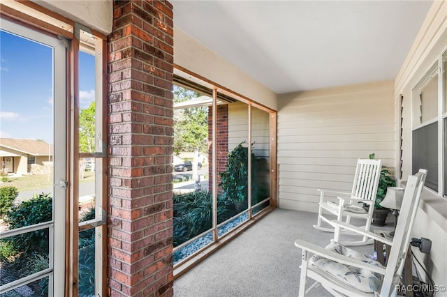 view of sunroom