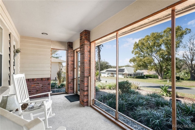 view of sunroom / solarium