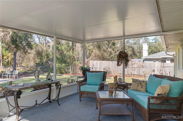 sunroom / solarium with plenty of natural light