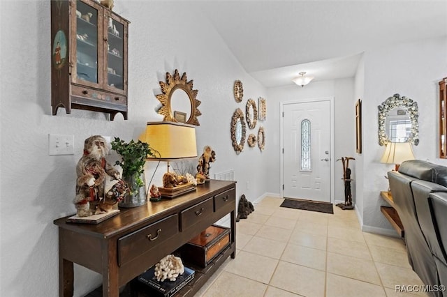 view of tiled entrance foyer